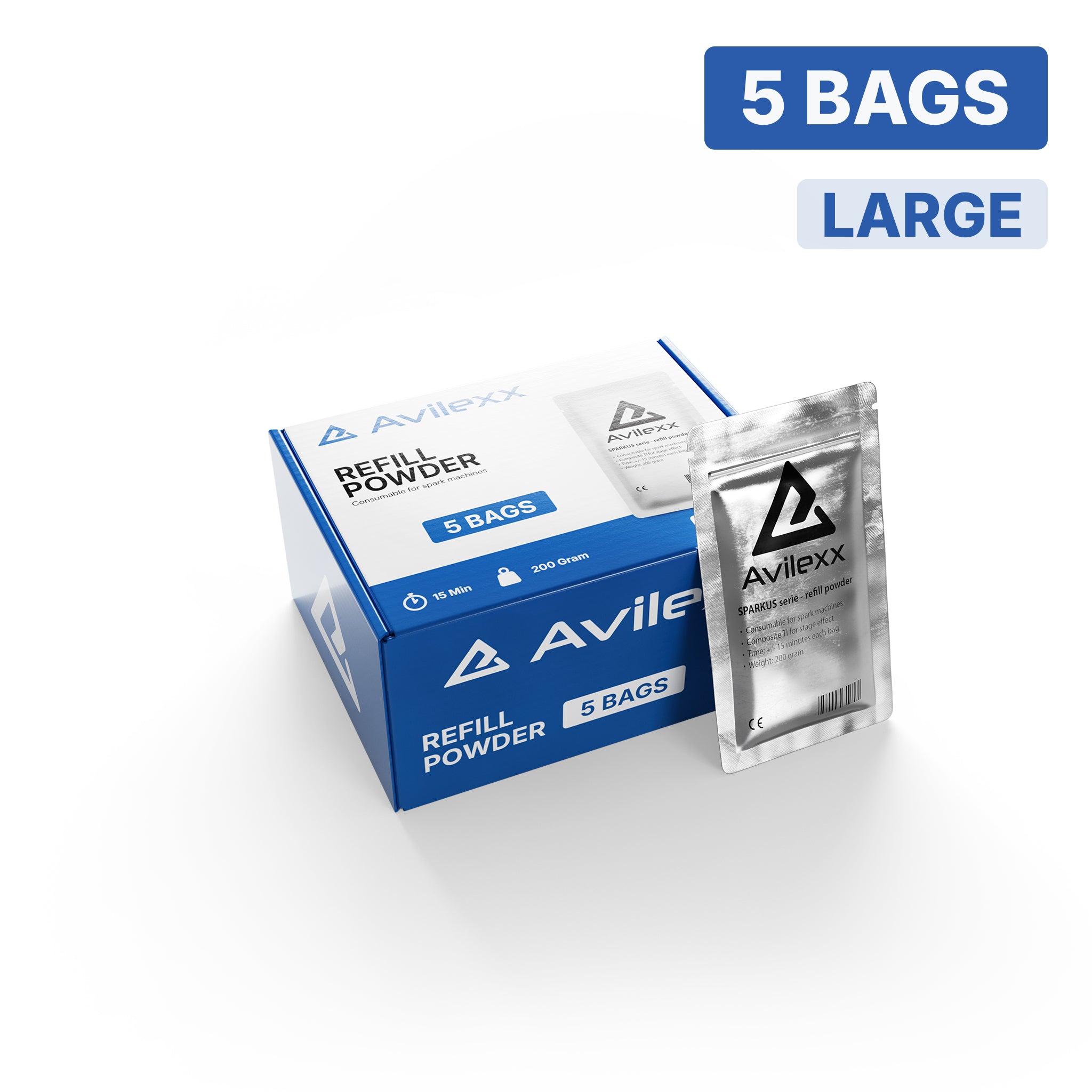5-pack – Navulling LARGE spark poeder